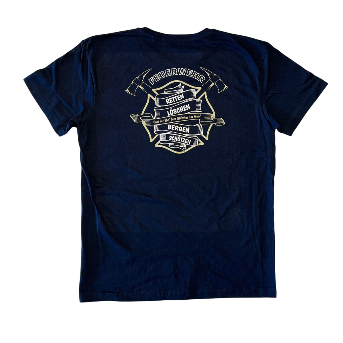 Feuerwehr T-Shirt Herren | M | navyblau | Einzelstück